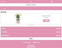 Tablet Screenshot of beckmansflorist.com